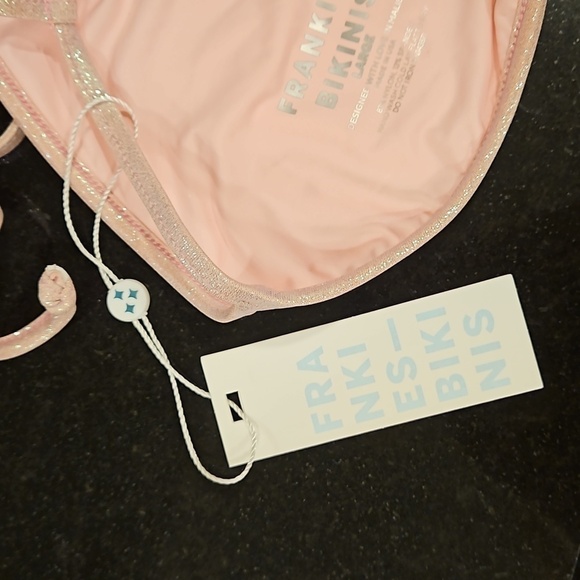 💕FRANKIES BIKINIS💕 Jamilla Iridescent String Top ~ Gilded Angel Large L NWT - Picture 9 of 10